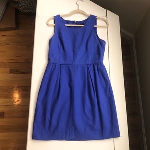 J. crew fit and flare blue/ purple dress size 6